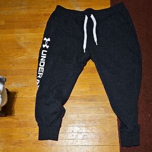 Under Armour Black and White Jogger Sweatpants